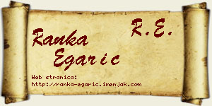 Ranka Egarić vizit kartica